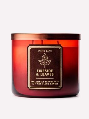 FIRESIDE & LEAVES 3-Wick Candle